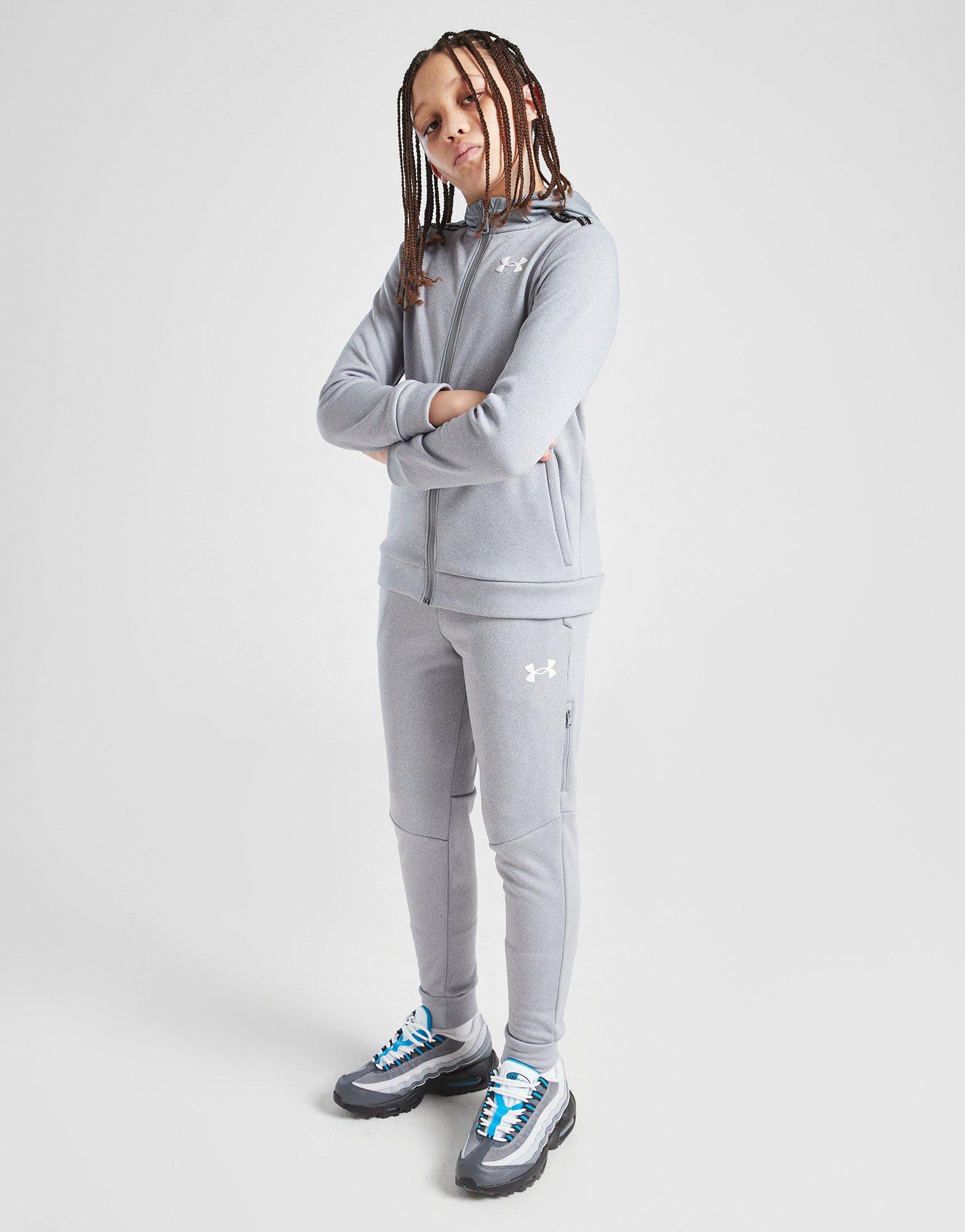 UA Armour Fleece Grid Track Pants Junior