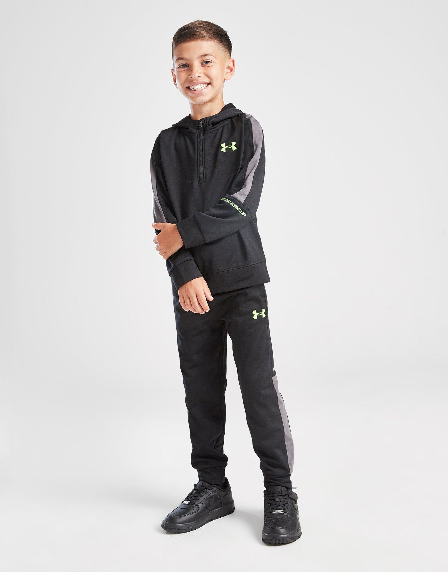 Poly Colour Block 1/4 Zip Tracksuit Children