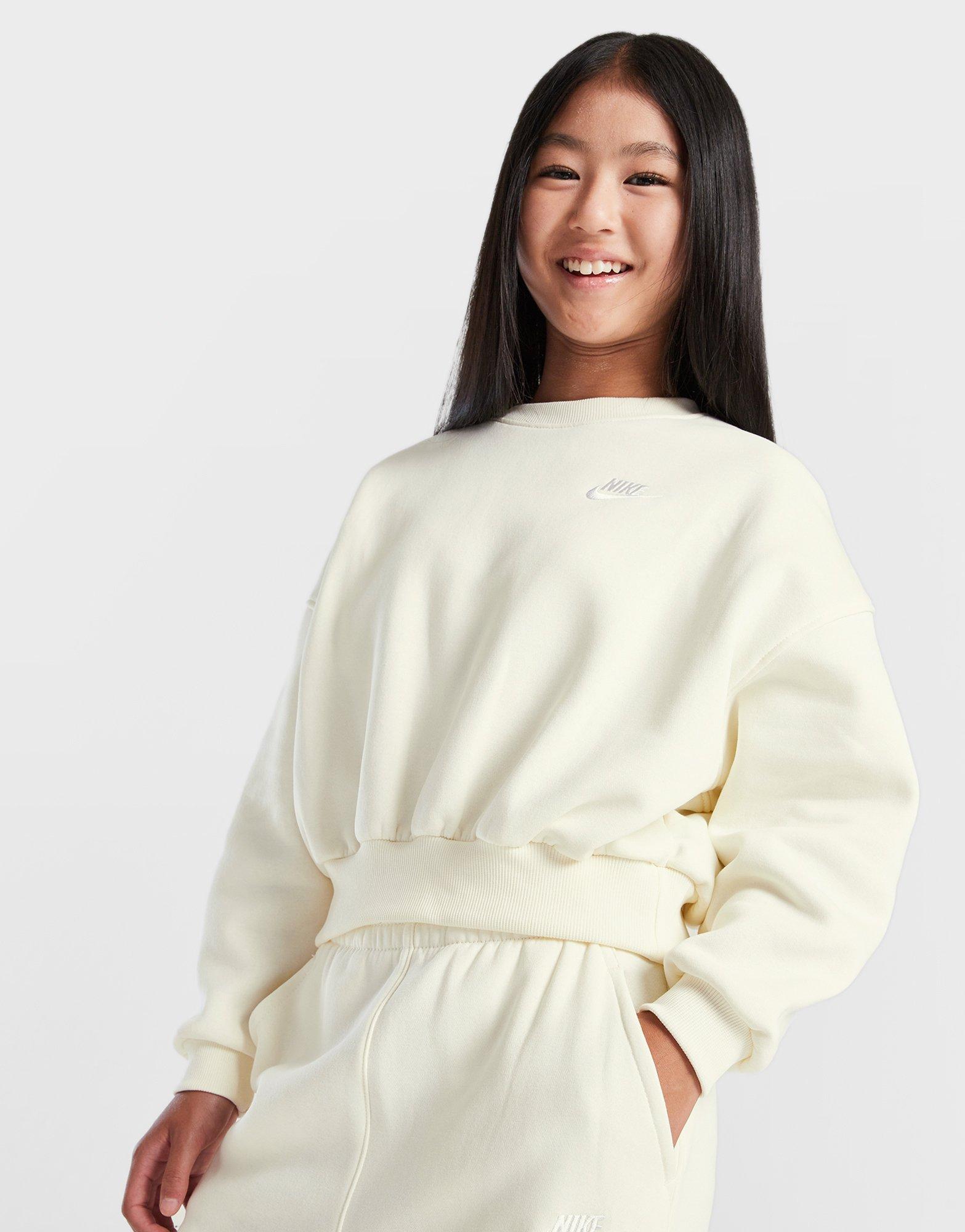 Girls' Club Fleece Crop Crew Sweatshirt Junior