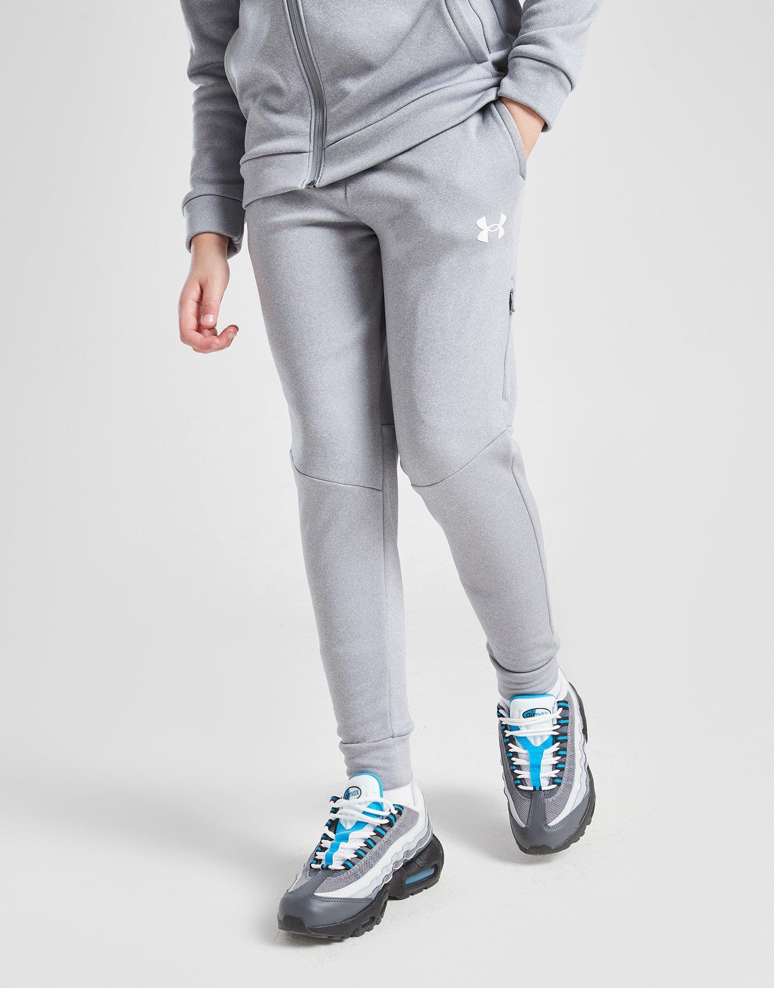 UA Armour Fleece Grid Track Pants Junior