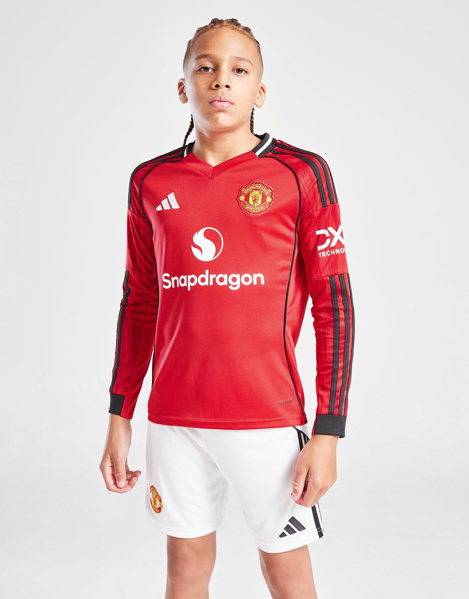 Manchester United 25/26 Long Sleeve Home Shirt Jnr