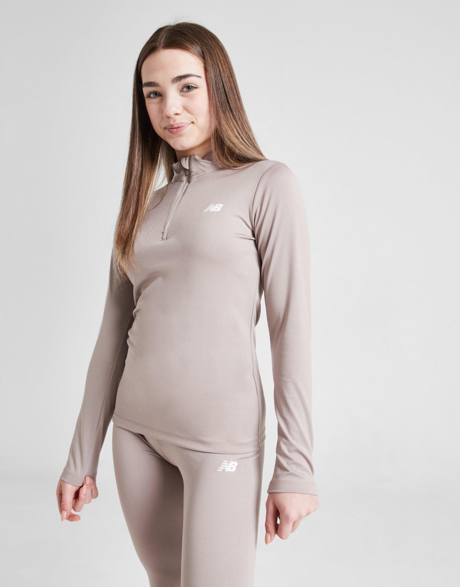 Girls' Fitness 1/2 Zip Top Junior