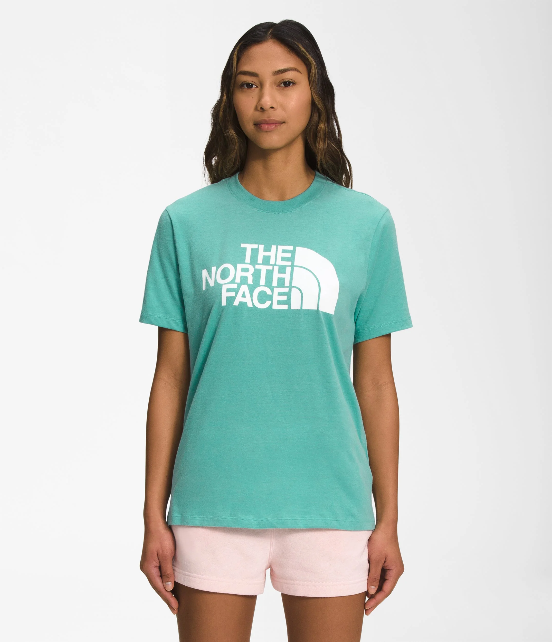 Half Dome Cotton SS Tee (Women's) Wasabi/TNF White