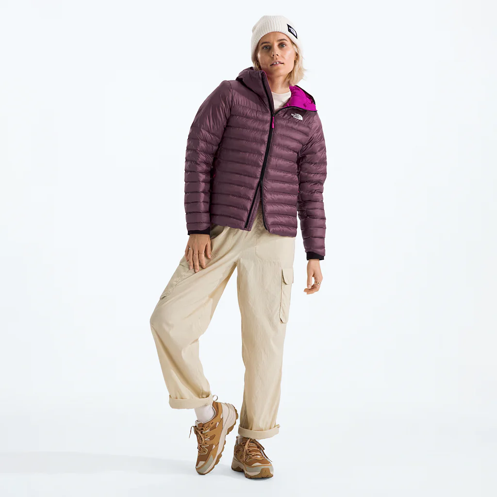 Terra peak women's hooded jacket - Midnight mauve