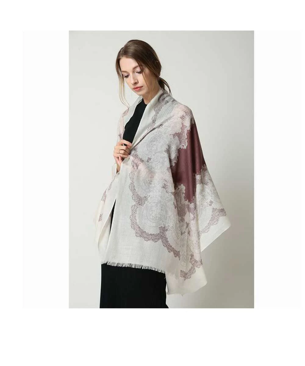 Merino Wool Print   Scarf