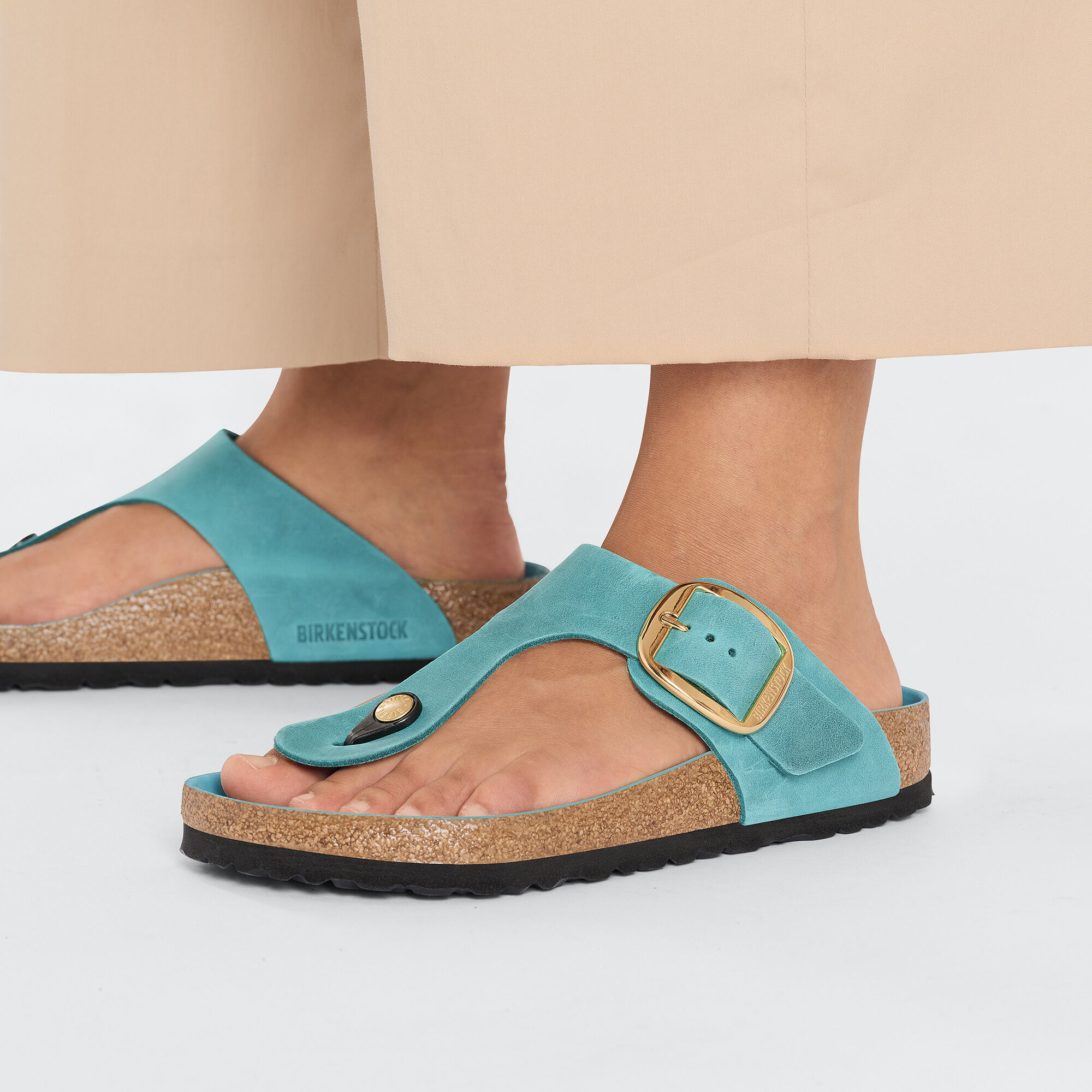 Gizeh Big Buckle Natural Leather Oiled