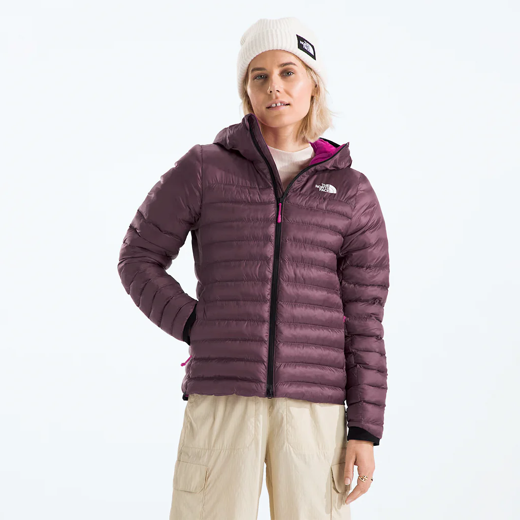 Terra peak women's hooded jacket - Midnight mauve