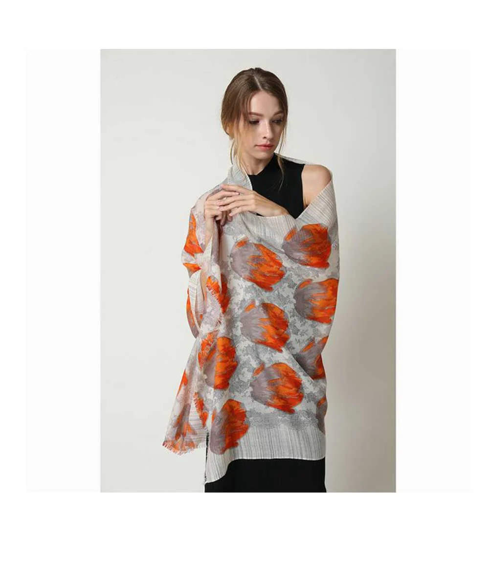 Merino Wool Print   Scarf
