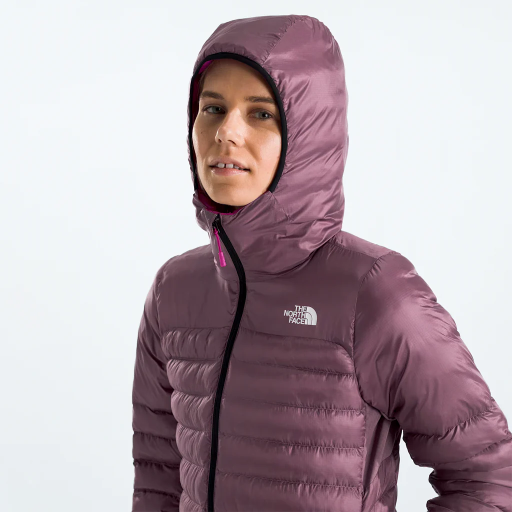 Terra peak women's hooded jacket - Midnight mauve