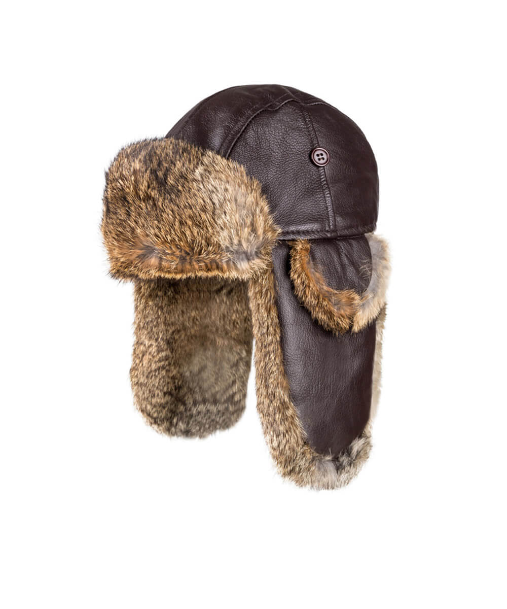 Rabbit Fur Aviator Hat