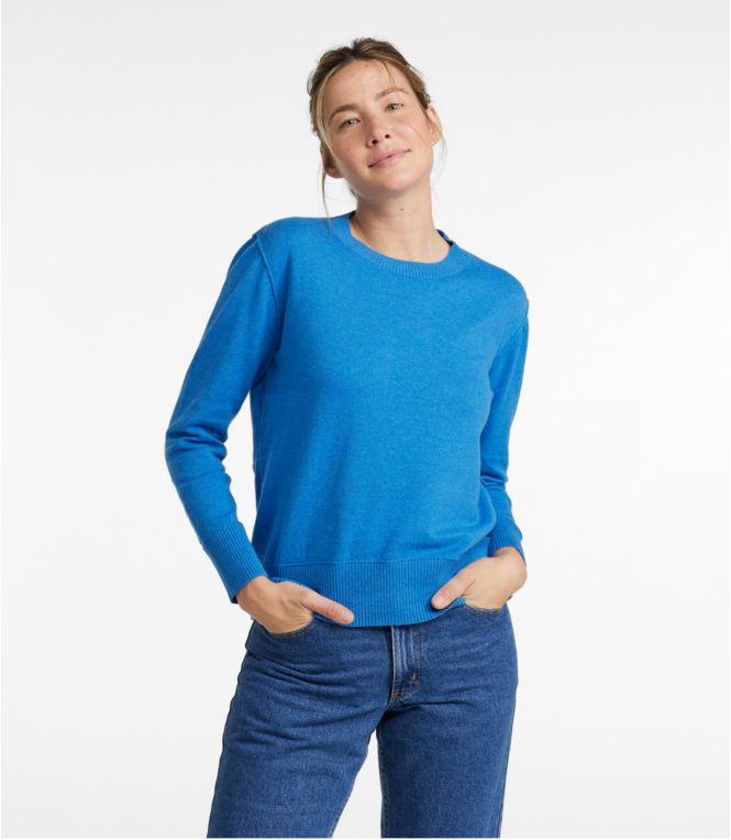 Women's Cotton/Cashmere Sweater, Crewneck
