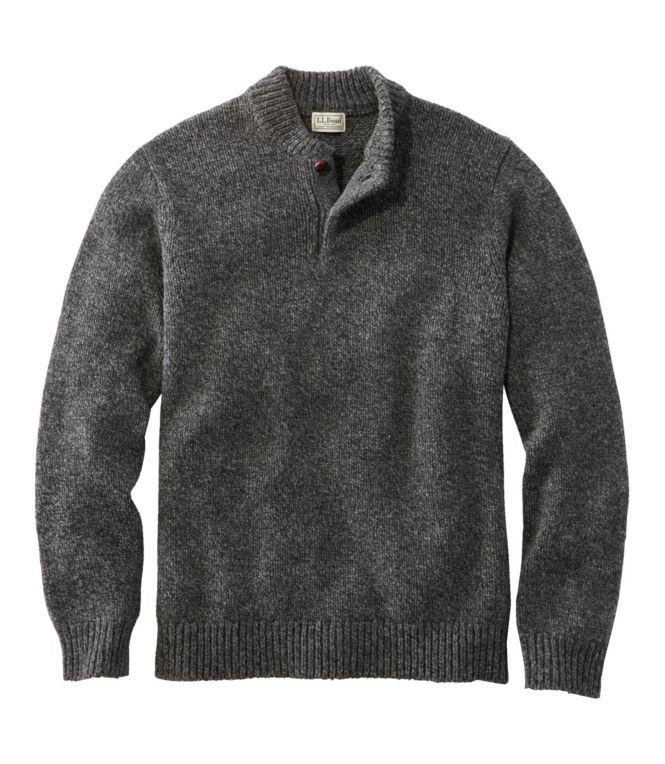 Men's Classic Ragg Wool Sweater, Henley