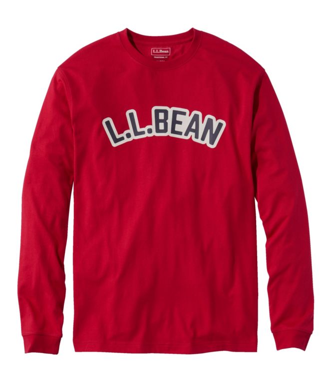 Men's Carefree Unshrinkable Tee, Logo, Long-Sleeve
