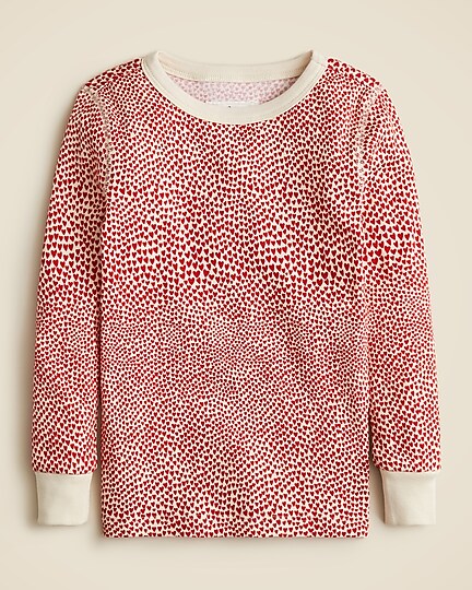 Girls' long-sleeve printed sleep set-Radiant Ruby Hearts