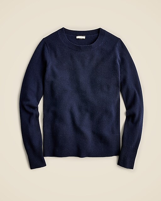 Cashmere classic-fit crewneck sweater-Navy