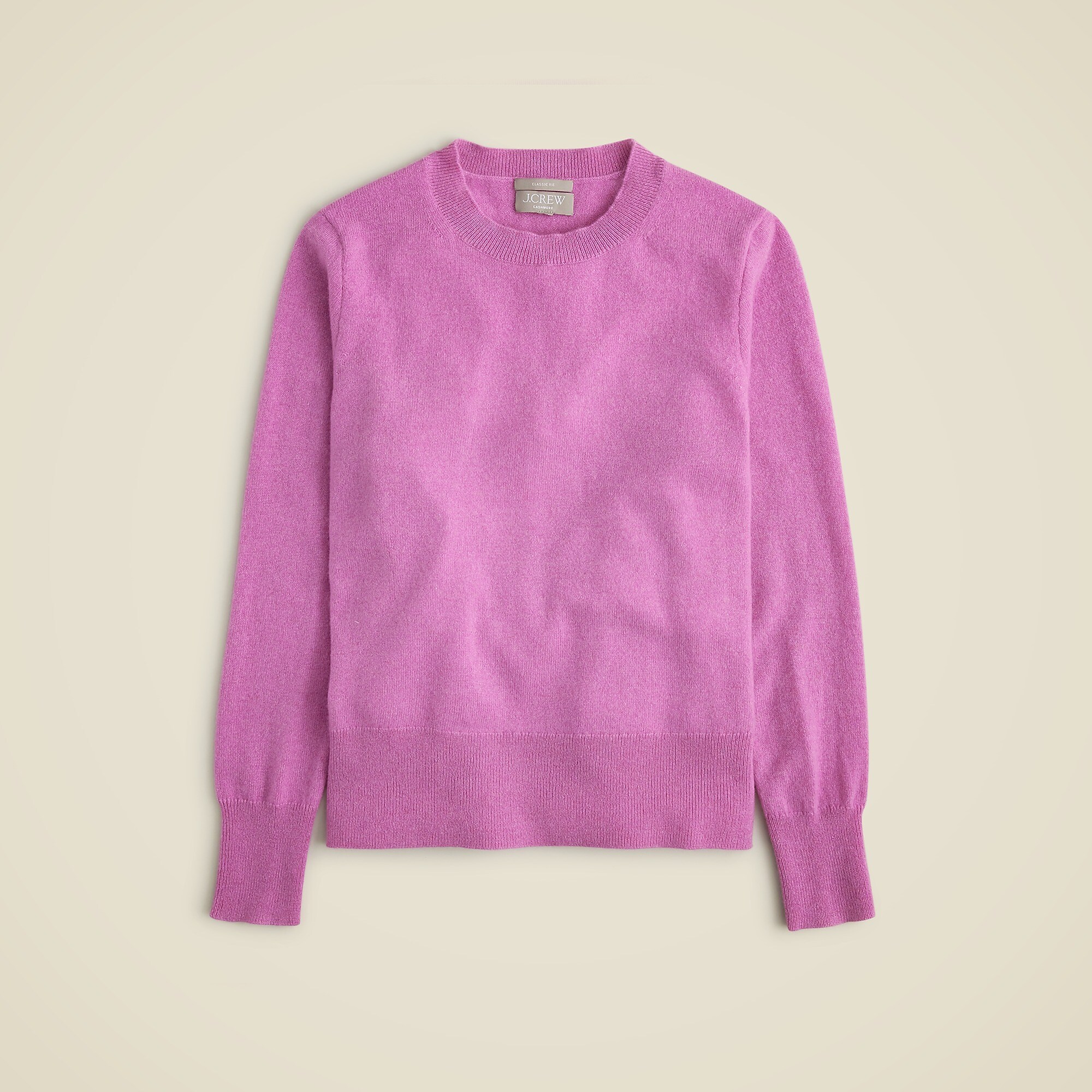 Cashmere classic-fit crewneck sweater-Hthr Petunia