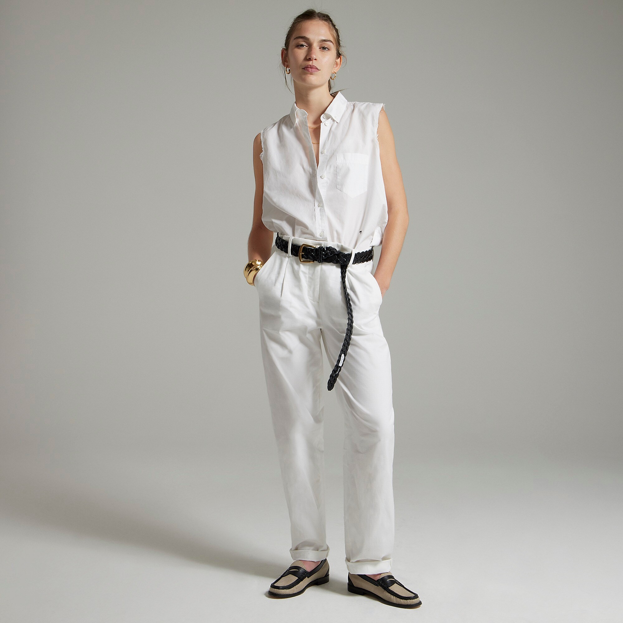 Limited-edition HommeGirls® for J.Crew reworked classic-fit shirt-White