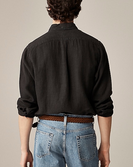 Baird McNutt Irish linen shirt-Black