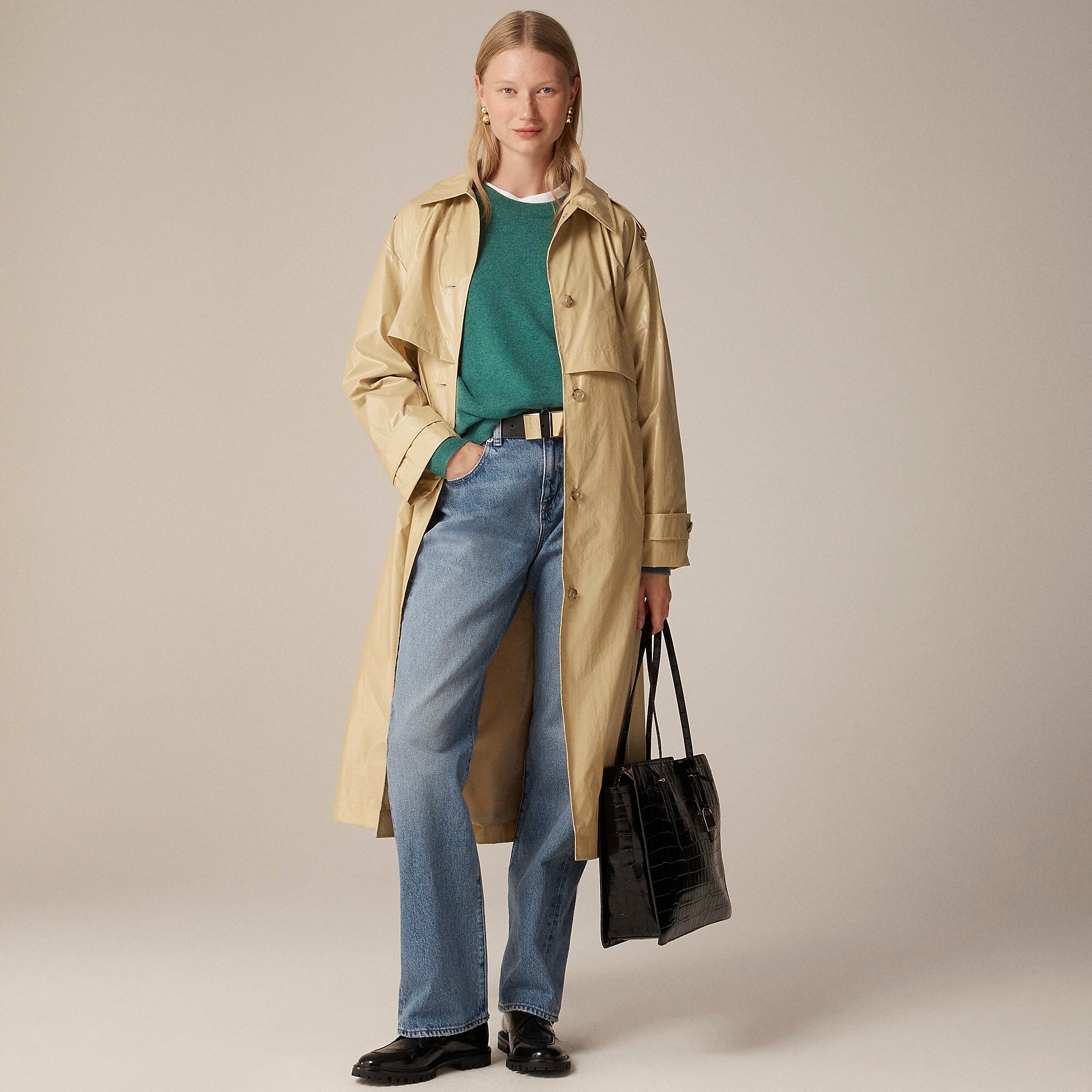 Cashmere relaxed crewneck sweater-Hthr Blossom