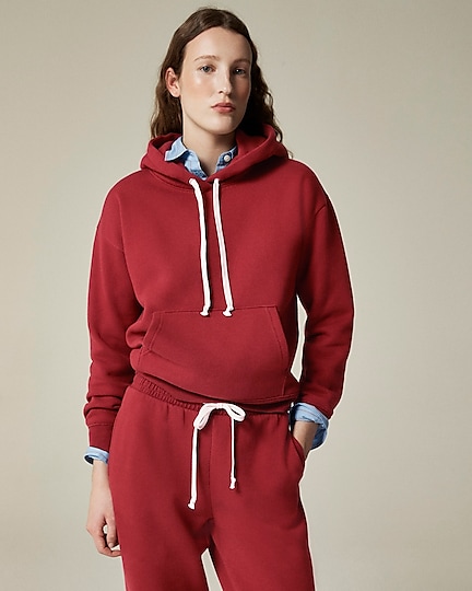 Heritage fleece hoodie-Bordeaux Berry