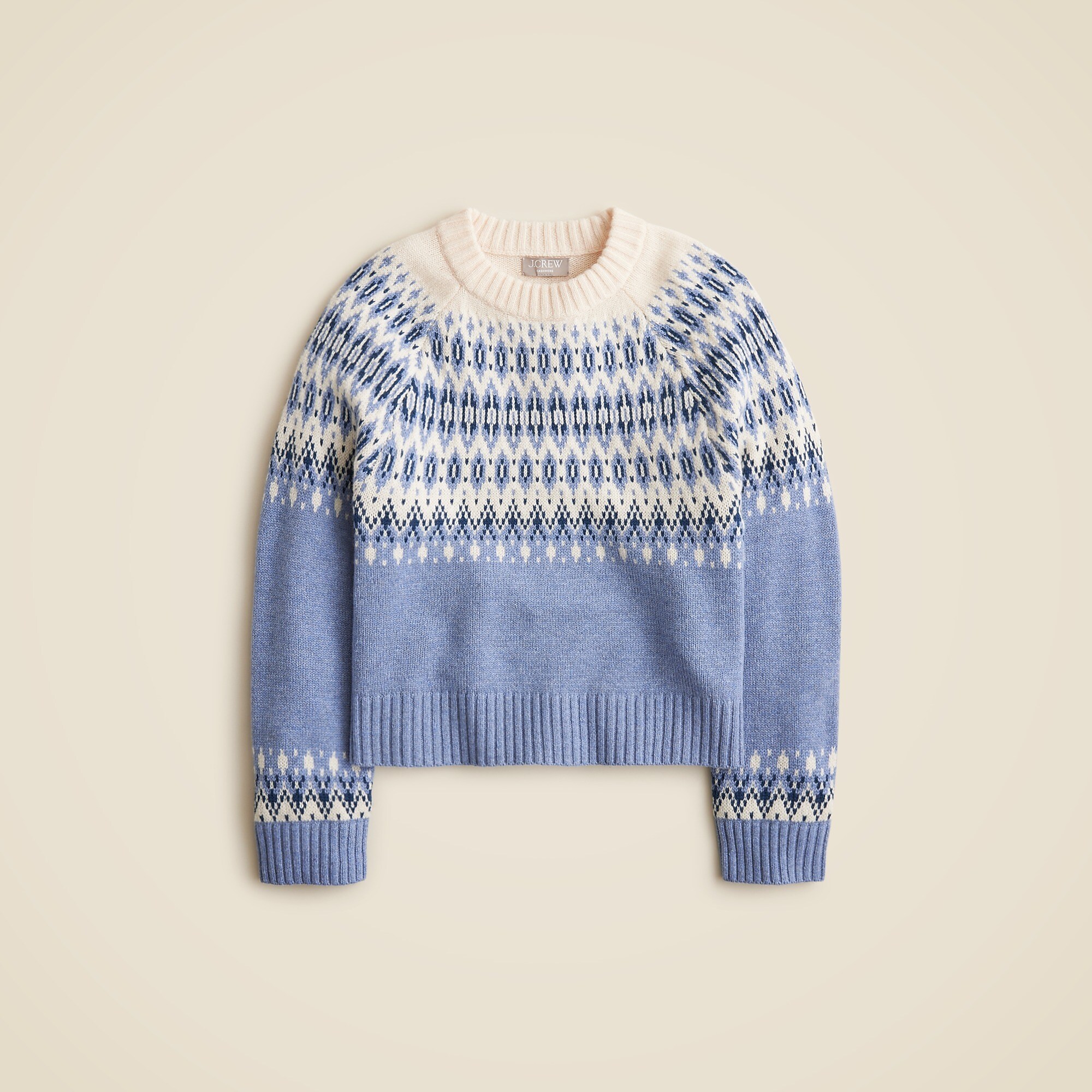 Cashmere diamond Fair Isle sweater-Beachside Muslin Cove