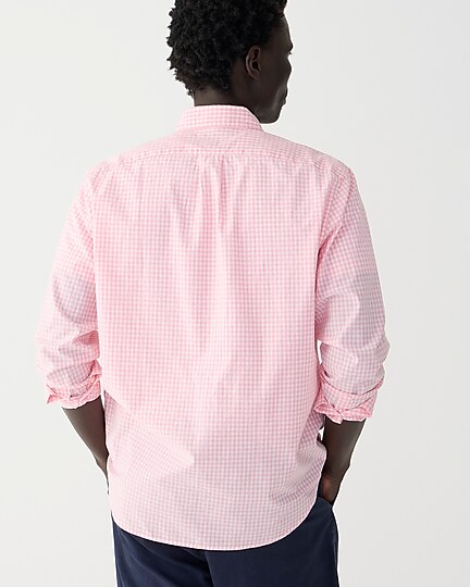 Secret Wash cotton poplin shirt-Quincy Pink White