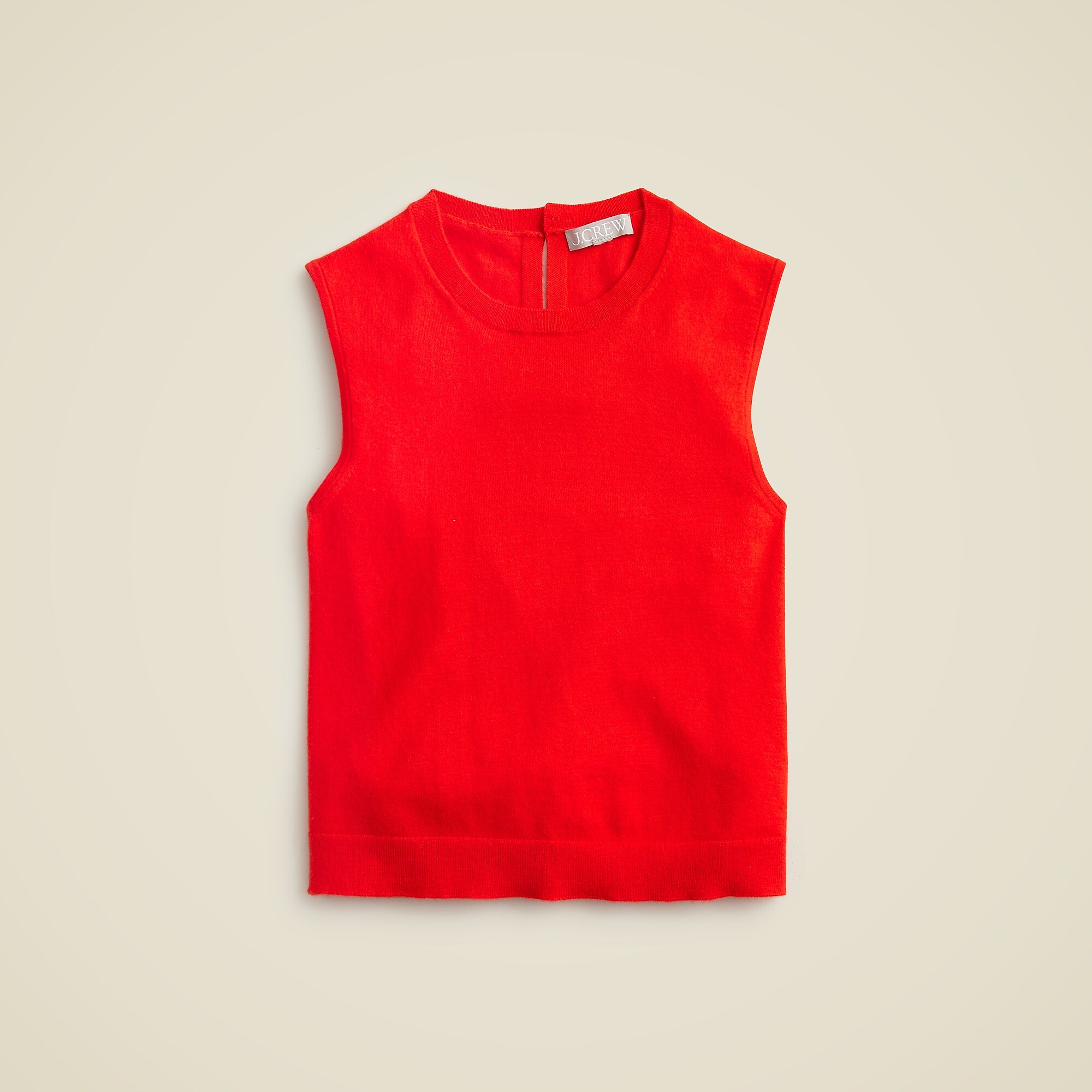 Featherweight cashmere-blend cropped sweater shell-Bright Cerise