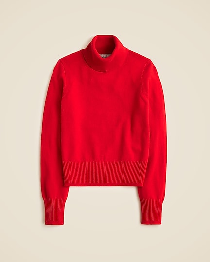 Cashmere shrunken turtleneck sweater-Classic Cardinal
