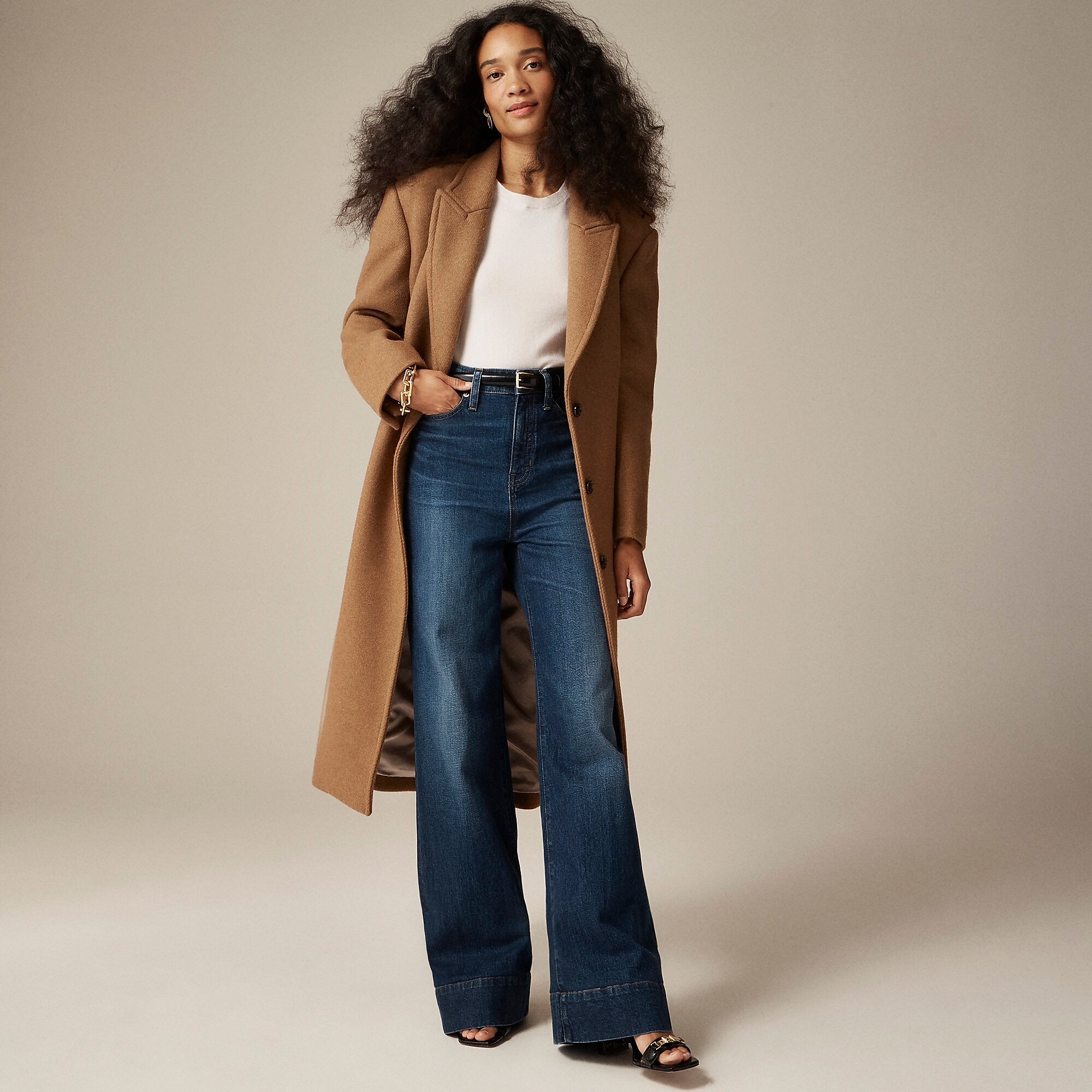High-rise denim trouser jean-Henry Louie Wash