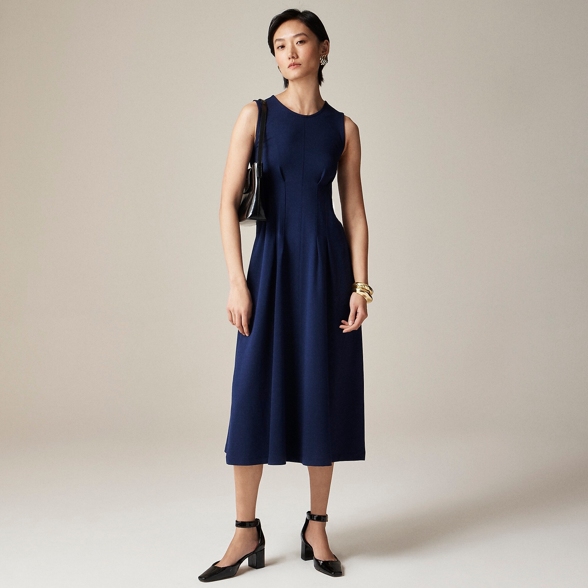 Portfolio dress in ponte-Navy