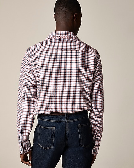 Seaboard soft-knit shirt in plaid- Jason White Multi