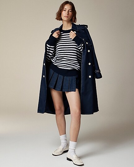 Cashmere relaxed crewneck sweater-Navy Snow