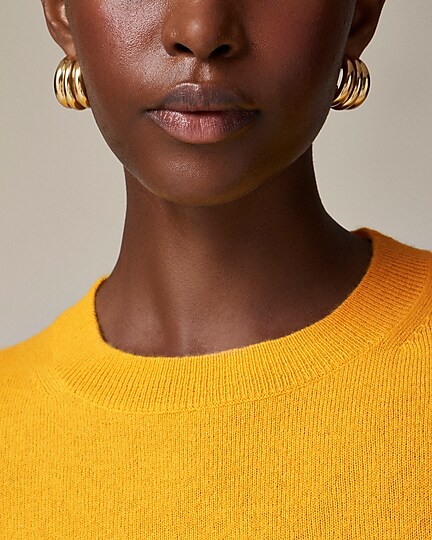 Cashmere classic-fit crewneck sweater-Warm Sunflower
