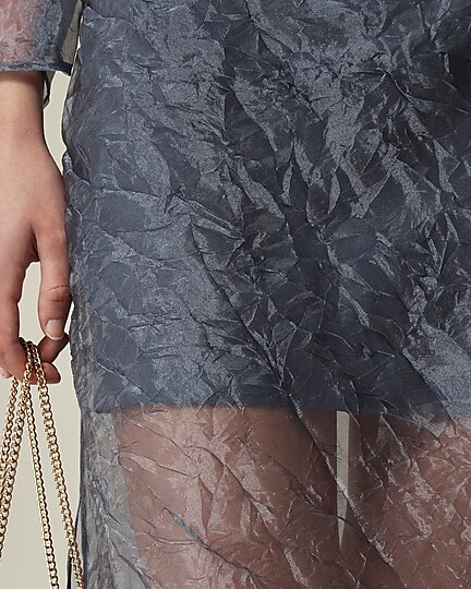 Collection layered sheath dress in textured organza