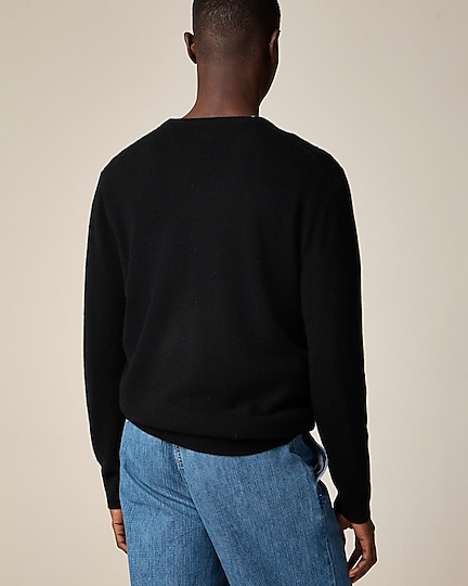 Cashmere V-neck sweater-Black