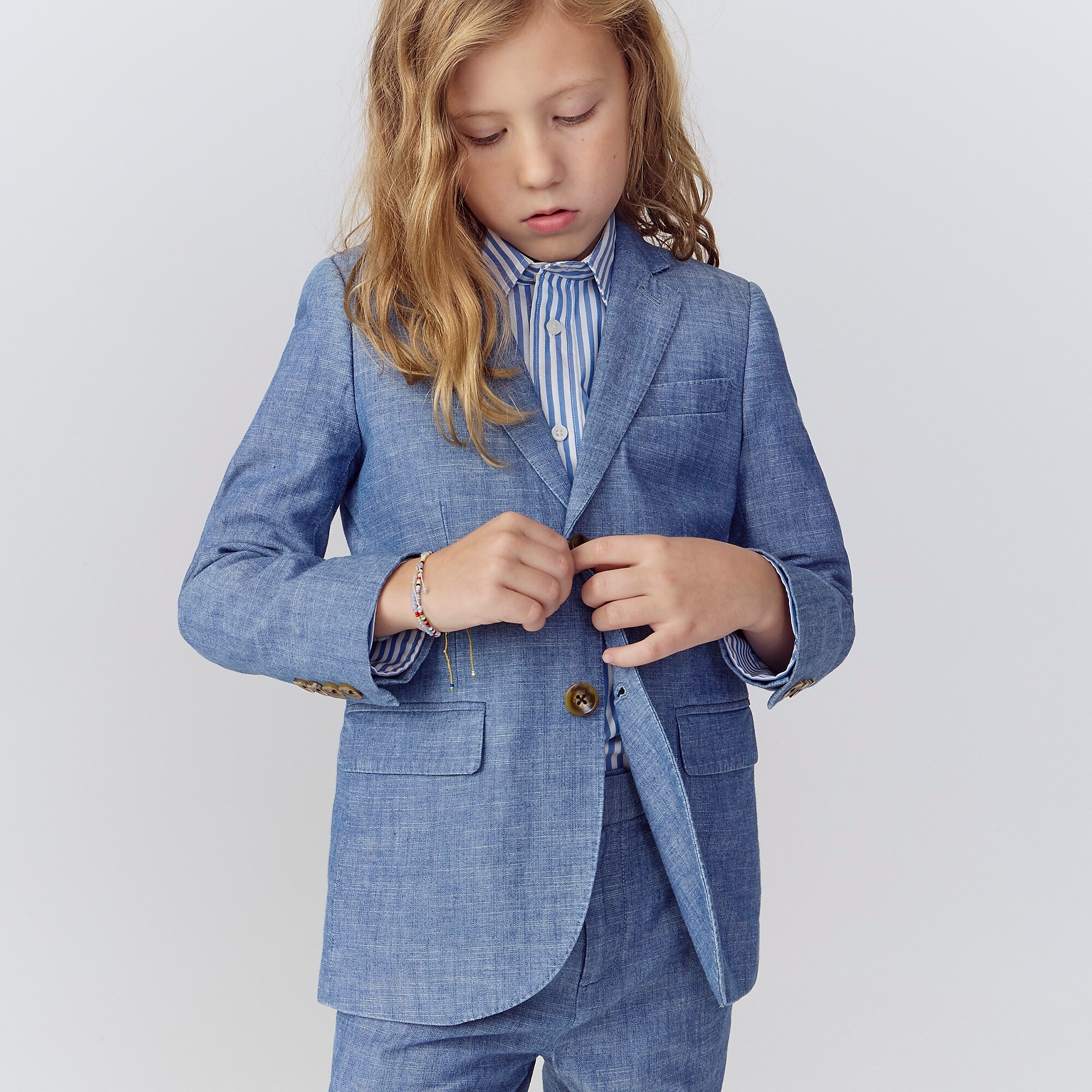 Boys' Ludlow jacket in chambray-Pacific Wash