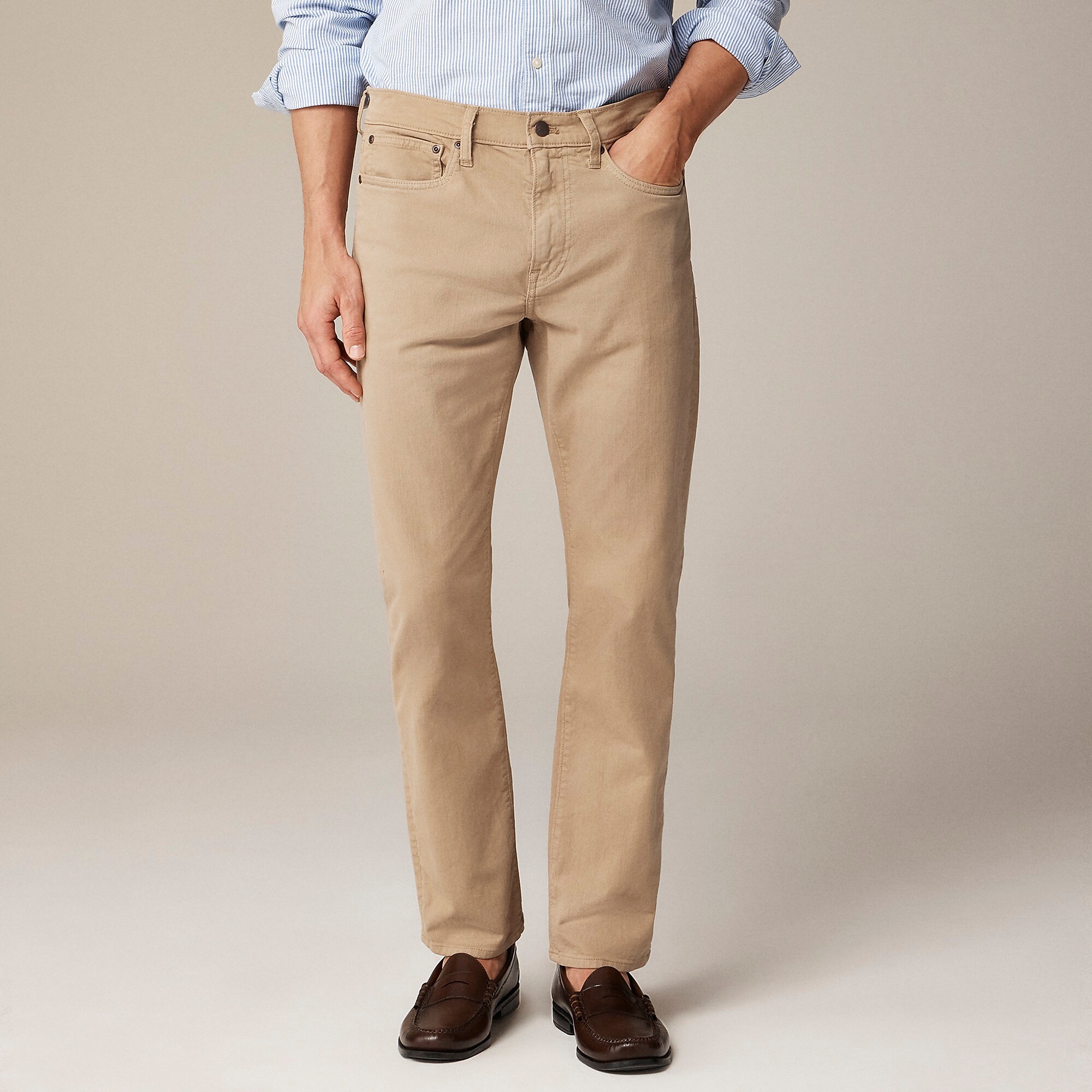 770™ Straight-fit garment-dyed five-pocket pant-Khaki Straw