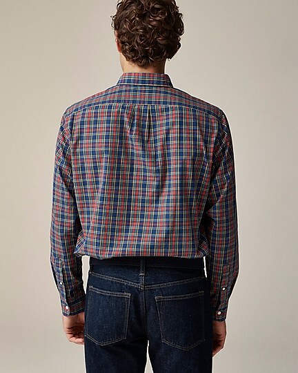 Secret Wash cotton poplin shirt-Stephen Blue Red