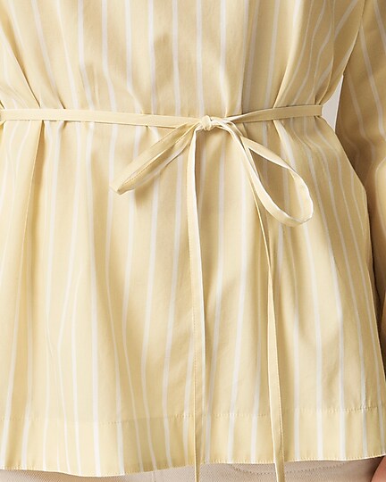 Ciel top in striped cotton poplin-Sunbeam