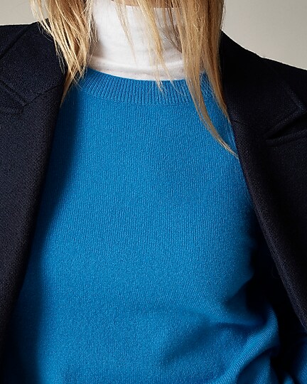 Cashmere classic-fit crewneck sweater-Blue Martini