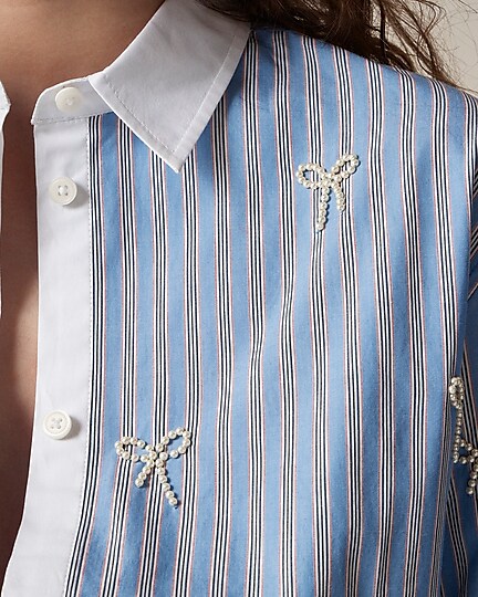 Collection garçon shirt with bows-Love Wave Stripes