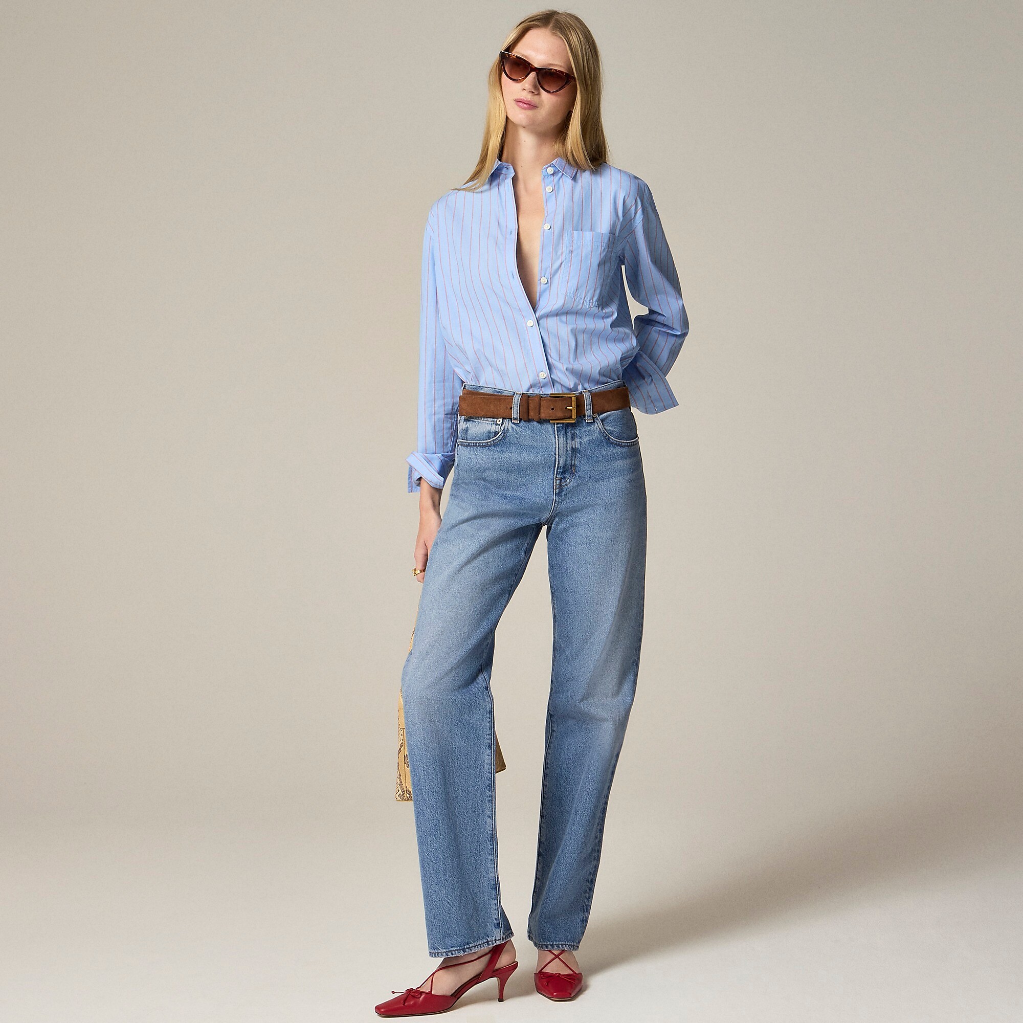Collection garçon shirt with bows-Blue Red