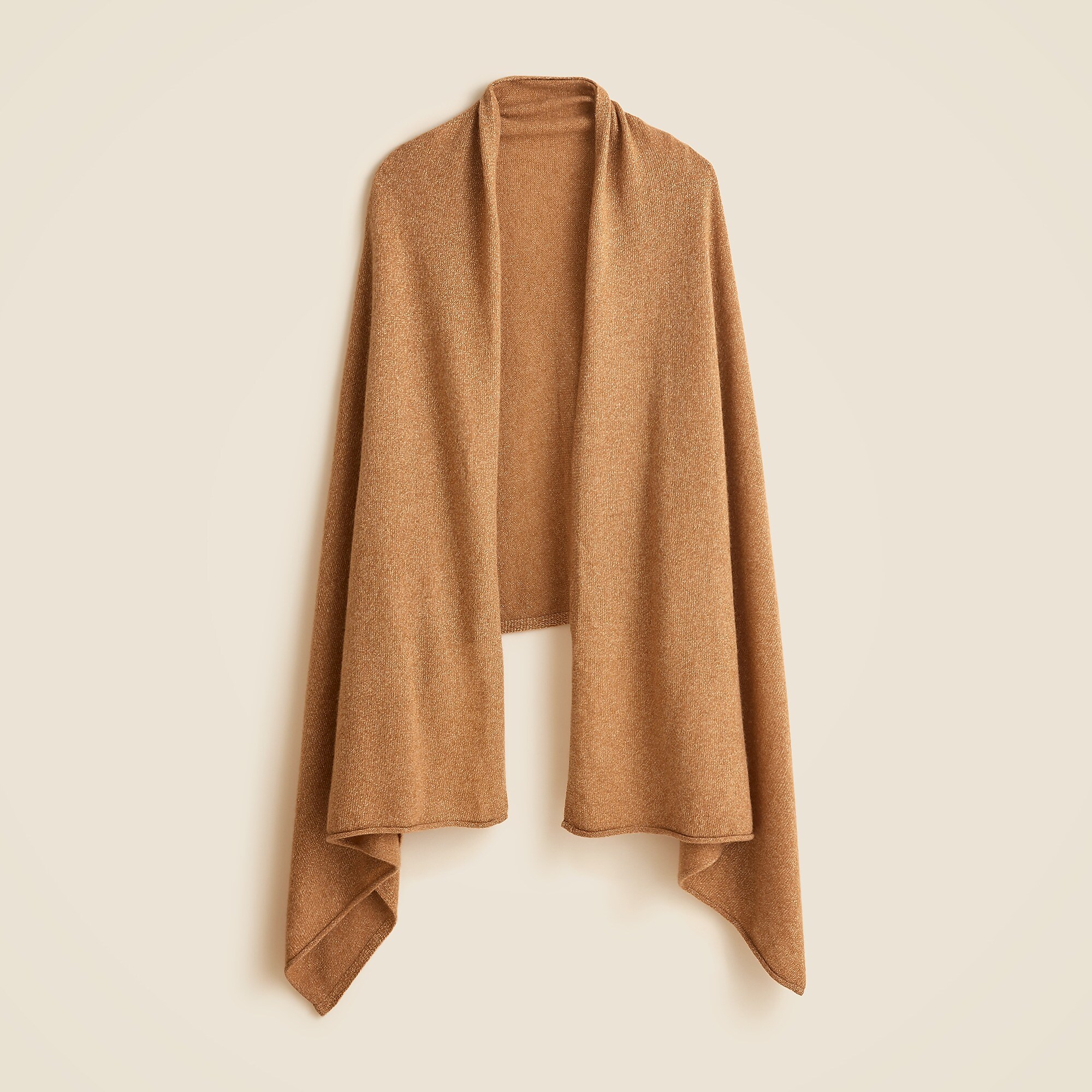Oversized cashmere wrap-Hthr Rich Camel Gold