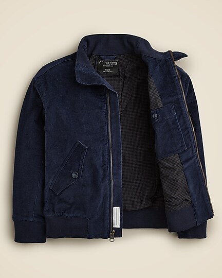 Kids' Harrington jacket in corduroy-Navy