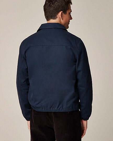 Harrington jacket in cotton twill-Navy