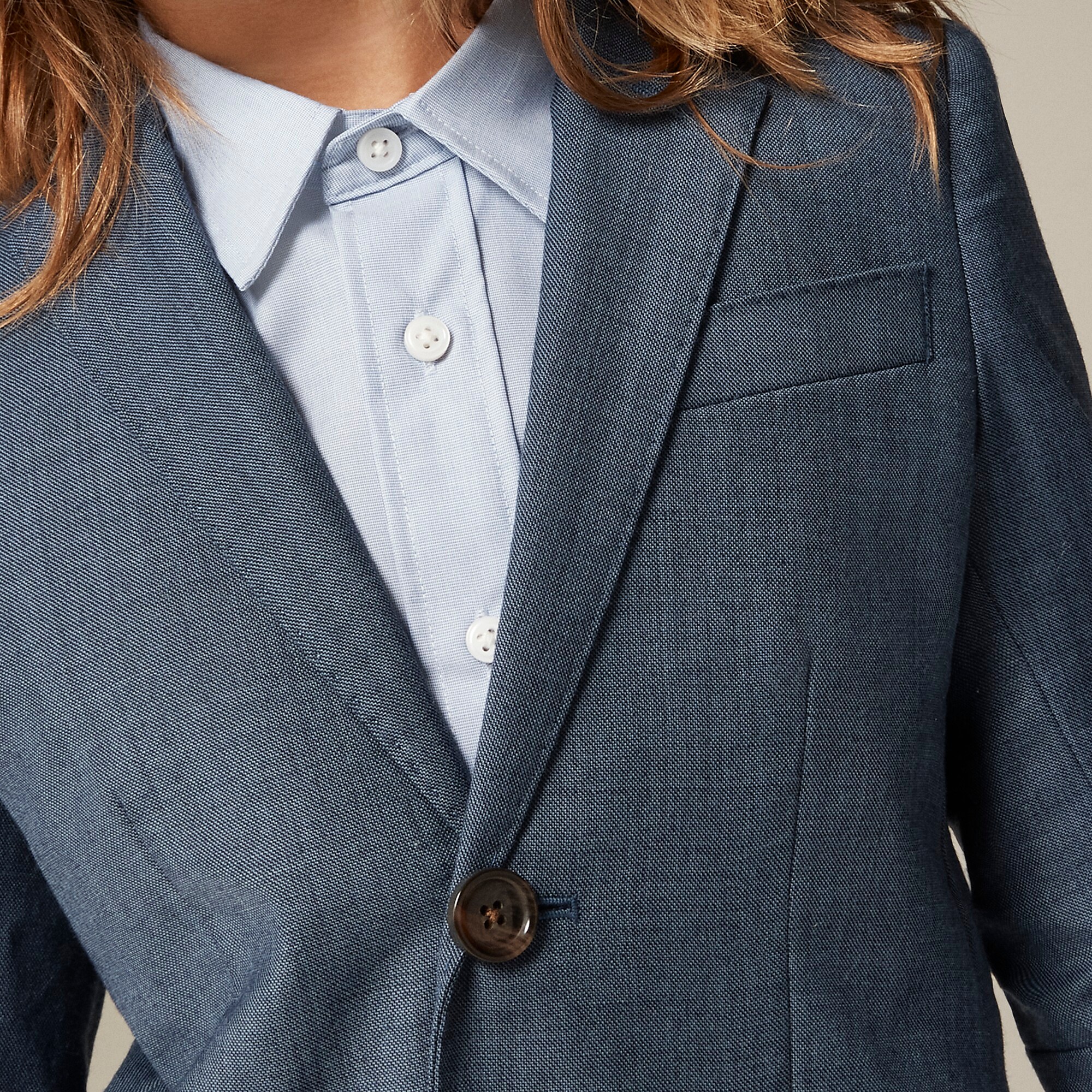 Boys' Ludlow suit jacket in stretch worsted wool blend-Harbor Blue