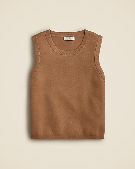 Sweater shell in TENCEL™ lyocell blend-Camel