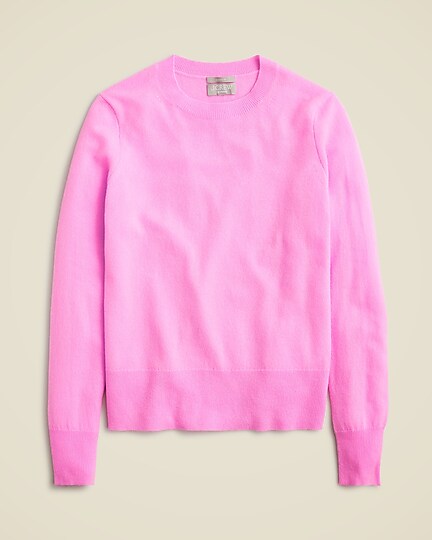 Cashmere classic-fit crewneck sweater-Neon Orchid