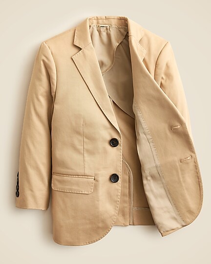 Boys' Ludlow suit jacket in chino-British Khaki