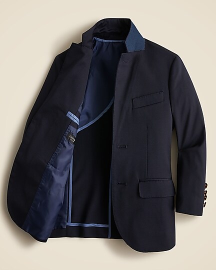 Boys' Ludlow two-button blazer in navy wool blend-Classic Navy